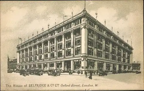 Ak London City England, The House of Selfridge, Oxford Street