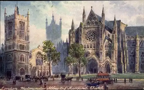 Künstler Ak London City England, Westminster Abbey, Margaret Church, Tuck Nr 7967