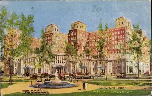 Künstler Ak London City England, Grosvenor House, Park Lane