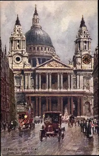 Künstler Ak London City England, St  Paul's Cathedral, Ludgate Hill, Tuck