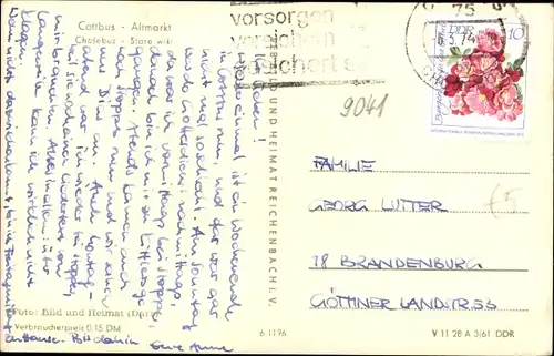 Ak Cottbus in der Niederlausitz, Altmarkt