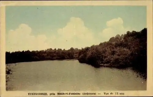 Ak Maubert Fontaine Ardennes, Eteigneres, Vue de l'Etang