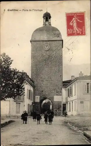 Ak Cadillac Gironde, Porte de l'Horloge