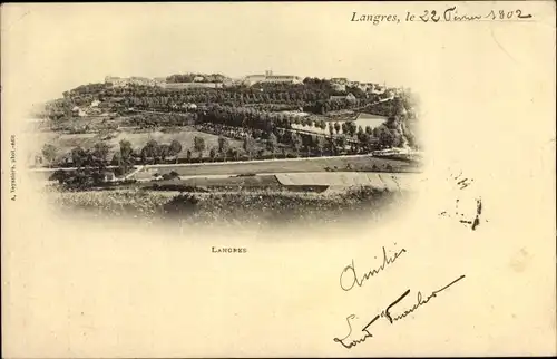 Ak Langres Haute Marne, Panorama