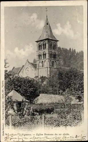 Ak Vignory Haute Marne, Église Romane