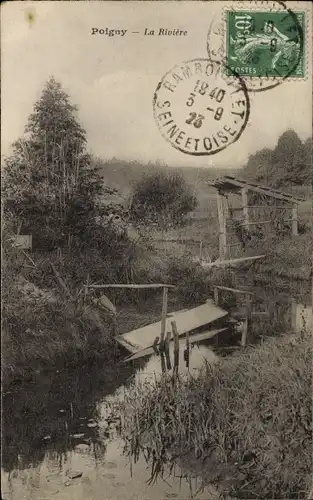 Ak Poigny la Forêt Yvelines, La Riviere