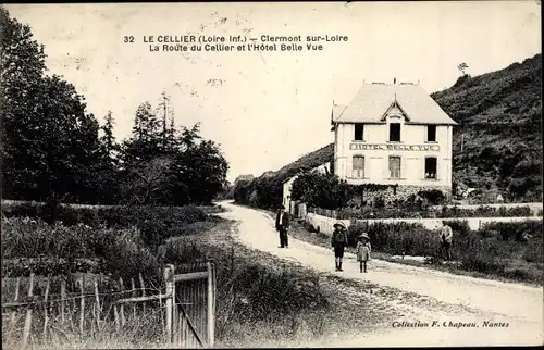 Ak Le Cellier Loire Atlantique, La Route du Cellier et l'Hotel Belle Vue