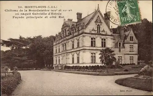 Ak Montlouis Indre et Loire, Château de la Bourdaisière