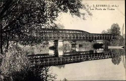 Ak Esvres Indre et Loire, Les Ponts de l'Indre