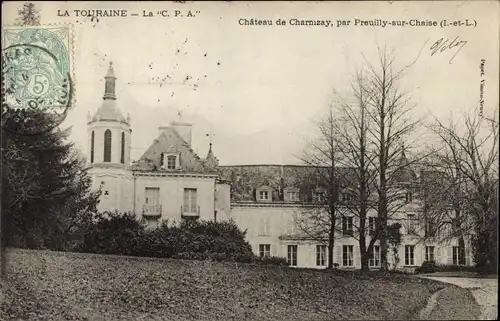 Ak Preuilly sur Claise Indre et Loire, Château de Charnizay