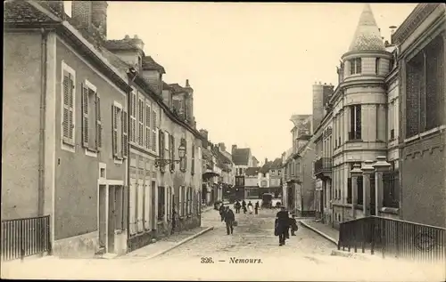 Ak Nemours Seine-et-Marne, Stadtpartie