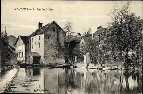 Ak Nemours Seine-et-Marne, Le Moulin a Tan