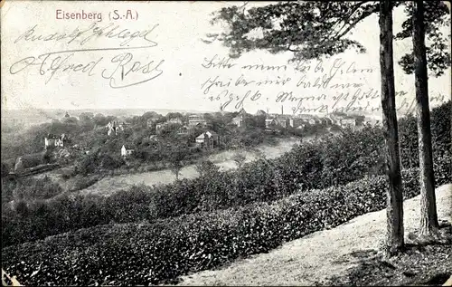 Ak Eisenberg in Thüringen, Blick auf den Ort