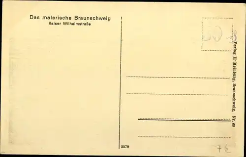 Ak Braunschweig in Niedersachsen, Kaiser Wilhelmstraße