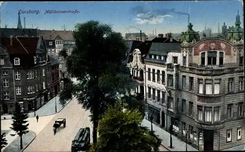 Ak Duisburg im Ruhrgebiet, Mühlheimerstraße