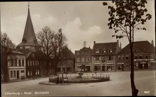 Ak Lütjenburg in Holstein, Marktplatz, Geschäfte, Hotel Stadt Kiel