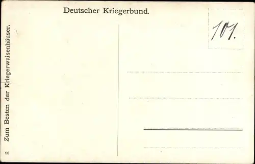 Künstler Ak Malschin, W., Flaggengrüße, Deutscher Kriegerbund, Seeleute