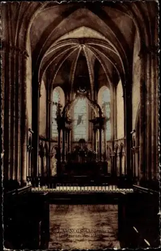 Ak Launois Ardennes, Interieur de l'Eglise