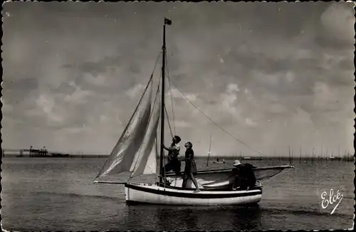 Ak Arcachon Gironde, L'Appareillage, Segelboot