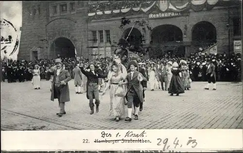 Ak Hamburg Mitte, Festzug 1913, Der 1. Kosak, Restaurant