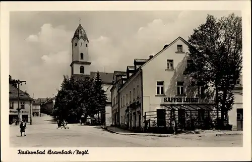 Ak Bad Brambach im Vogtland, Kaffee Leicht, Kirche