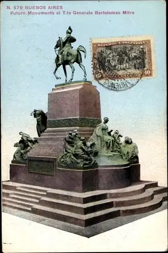 Ak Buenos Aires Argentinien, Futuro Monumento al Generale Bartolomeo Mitre