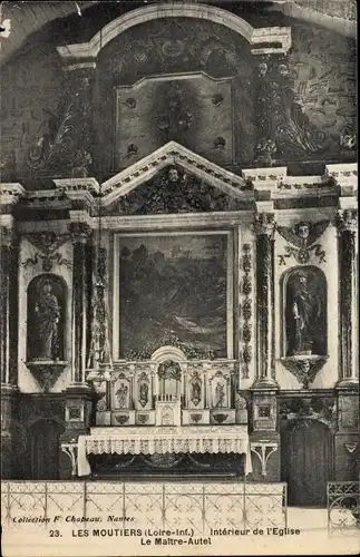 Ak Les Moutiers en Retz Loire Atlantique, Interieur de l'Eglise