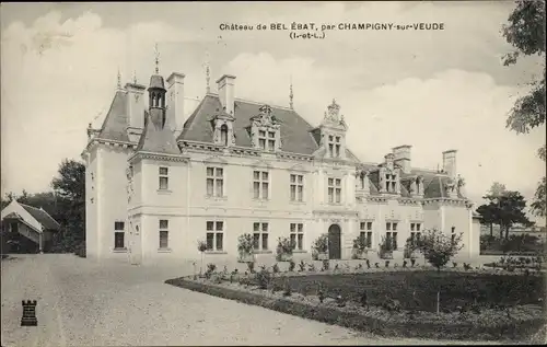 Ak Champigny sur Veude Indre et Loire, Château de Bel Ébat
