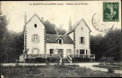 Ak Saint-Martin-de-Lamps Indre, Chateau de La Ferriere