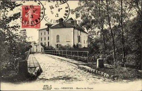 Ak Nemours Seine-et-Marne, Moulin de Doyer