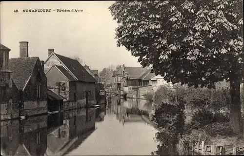 Ak Nonancourt Eure, Riviere d'Avre