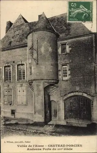Ak Château Porcien Ardennes, Vallée de l'Aisne, Ancienne Porte