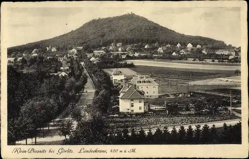 Ak Klein Biesnitz Görlitz Sachsen, Landeskrone, Gesamtansicht