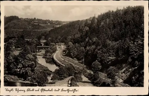 Ak Barthmühle Pöhl im Vogtland, Blick ins Elsteral