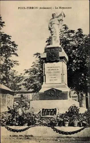 Ak Poix Terron Ardennes, Le Monument