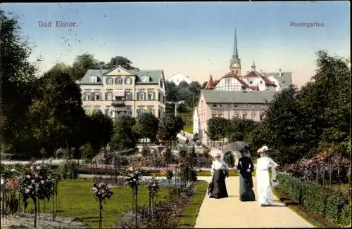 Ak Bad Elster im Vogtland, Rosengarten