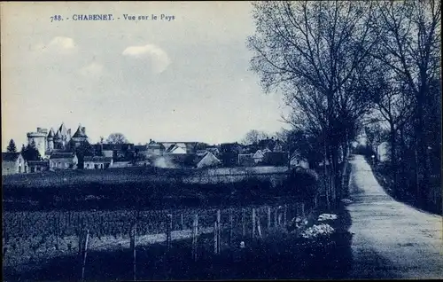 Ak Le Pont-Chrétien-Chabenet Indre, Vue sur le Pays