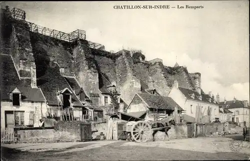 Ak Chatillon sur Indre, Les Remparts