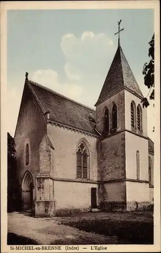Ak Saint-Michel-en-Brenne Indre, L'Eglise