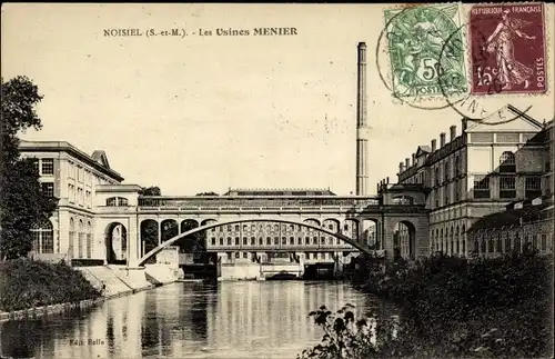 Ak Noisiel Seine-et-Marne, Les Usines Menier