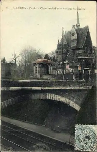 Ak Meudon Hauts de Seine, Pont du Chemin de Fer, Maison Mexicaine