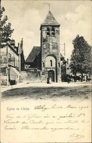 Ak Clichy Hauts de Seine, L'Eglise
