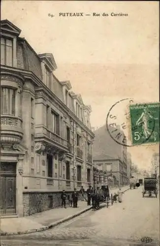 Ak Puteaux Hauts de Seine, Rue des Carrieres