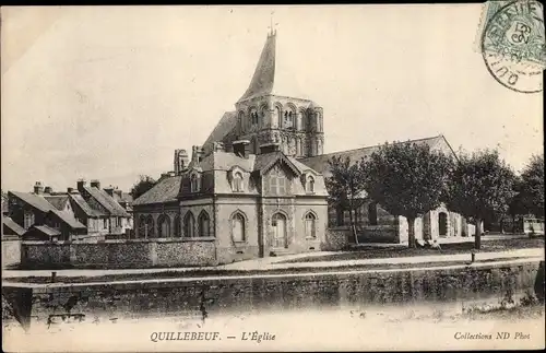 Ak Quillebeuf sur Seine Eure, L'Eglise