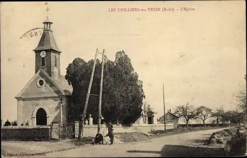 Ak Les Thilliers En Vexin Eure, L'Eglise