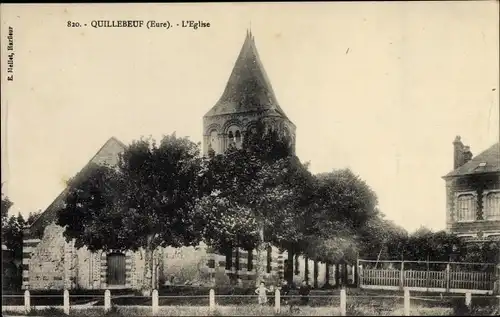 Ak Quillebeuf sur Seine Eure, L'Eglise