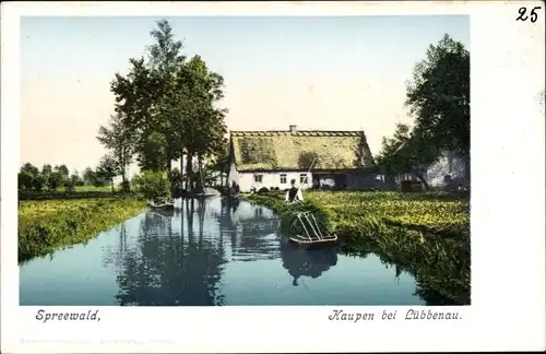 Ak Kaupen Lübbenau im Spreewald, Wasserpartie