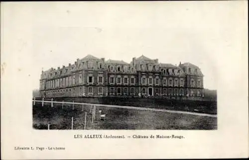 Ak Les Alleux Ardennes, Chateau de Maison Rouge