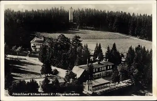 Ak Auerbach im Vogtland, Zöbischhaus, Fliegeraufnahme