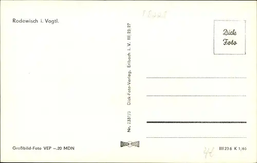 Ak Rodewisch im Vogtland Sachsen, Teilansicht